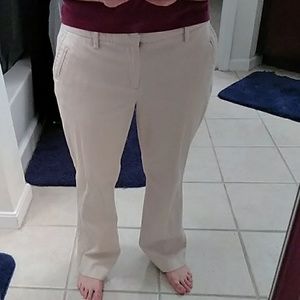 Old Navy dress pants light cream pinstripe